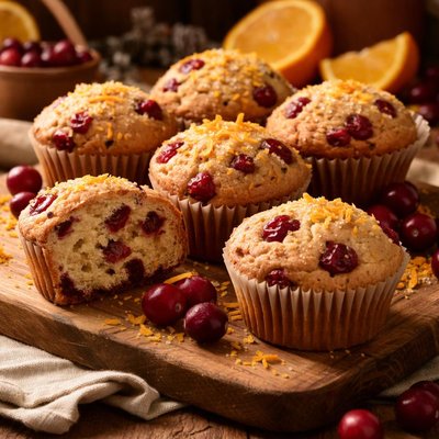 Image of Cranberry Orange Low Fat Muffins