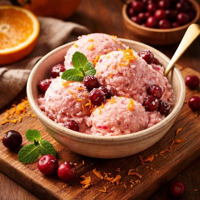Image of Cranberry Orange Sherbet
