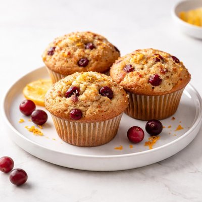 Image of Cranberry Orange Sourdough Muffins
