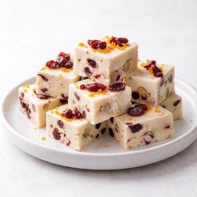 Image of Cranberry Orange White Chocolate Fudge