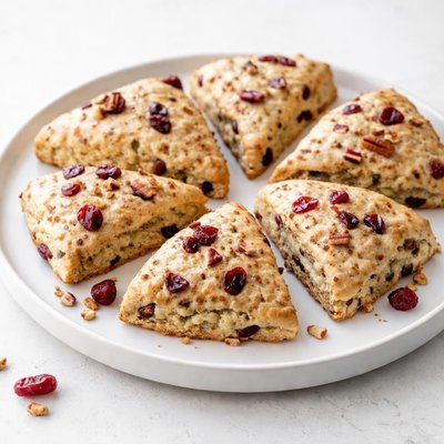 Image of Cranberry Pecan Christmas Scones