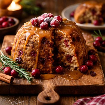 Image of Cranberry Pudding Dessert
