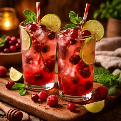 Image of Cranberry Raspberry Green Tea Spritzer
