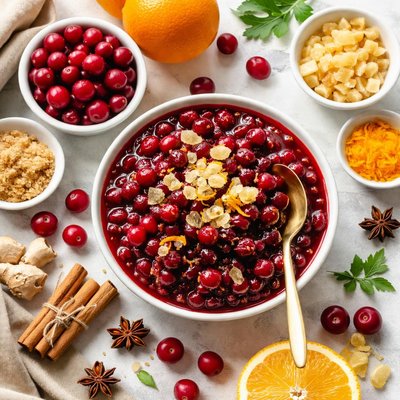 Image of Cranberry Sauce with Crystallized Ginger