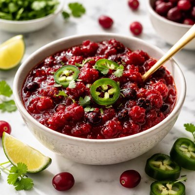 Image of Cranberry Sauce with Jalapeno Peppers