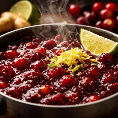 Image of Cranberry Sauce with Lime Ginger