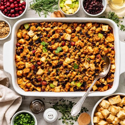 Image of Cranberry Sausage and Apple Stuffing