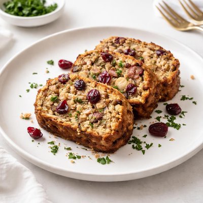 Image of Cranberry Sausage Stuffing Logs Oamc