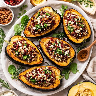 Image of Cranberry Stuffed Acorn Squash