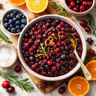 Image of Cranberry Tangerine Blueberry Sauce