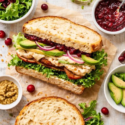 Image of Cranberry Turkey Sandwich on Sourdough Non Dairy