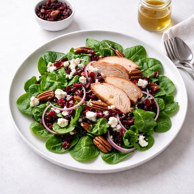 Image of Cranberry Turkey Spinach Salad