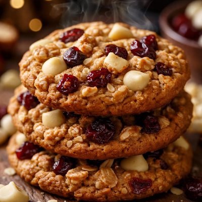 Image of Cranberry Vanilla Chip Oatmeal Cookies