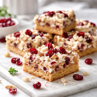 Image of Cranberry White Chocolate Cluster Squares