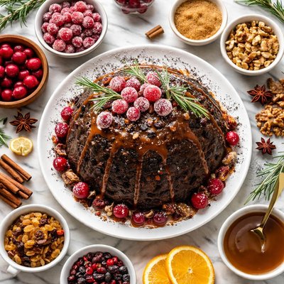 Image of Cranberry Yule Pudding