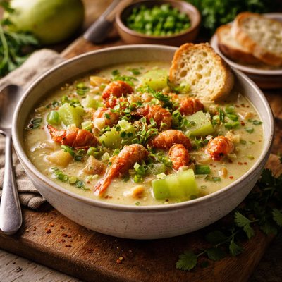 Image of Crawfish Mirliton Chayote Soup