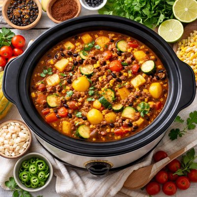 Image of Crazee Mixed Up Squash Stew Crock Pot