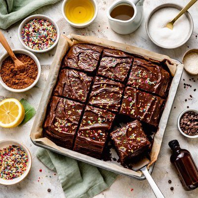 Image of Crazy Cake No Egg Chocolate Cake