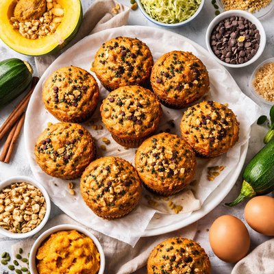 Image of Crazy Pumpkin Zucchini Muffins