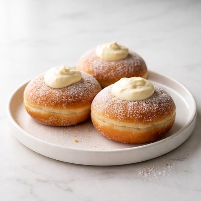 Image of "Donas rellenas de crema sin lácteos"