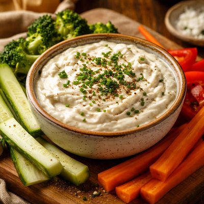 Image of Cream Cheese and Chive Sauce for Veggies