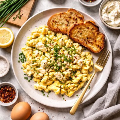 Image of Cream Cheese and Chive Scrambled Eggs