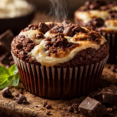 Image of Cream Cheese and Chocolate Muffin Cakes