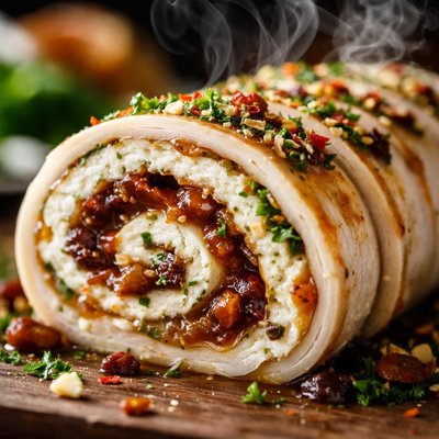 Image of Cream Cheese and Chutney Roulade