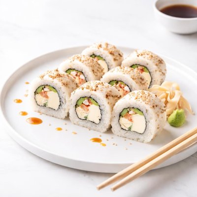 Image of Cream Cheese and Crab Sushi Rolls