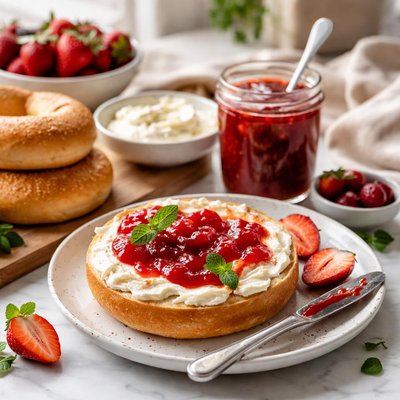 Image of Cream Cheese and Jam Breakfast Spread