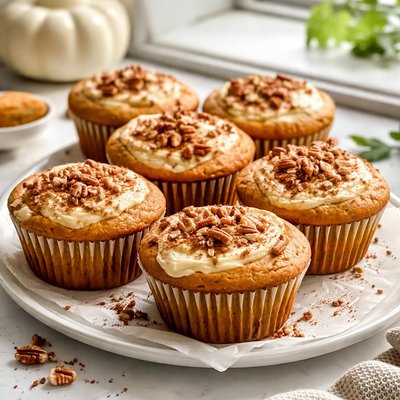 Image of Cream Cheese and Pumpkin Muffins