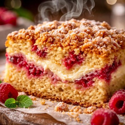 Image of Cream Cheese and Raspberry Coffee Cake