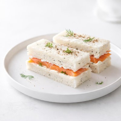 Image of Cream Cheese and Salmon Tea Sandwiches