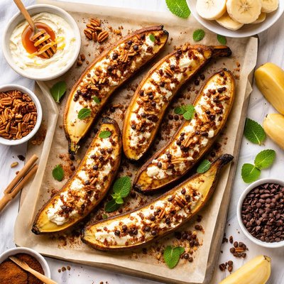 Image of Cream Cheese Baked Bananas