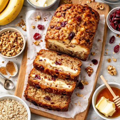 Image of Cream Cheese Banana Cranberry Bread