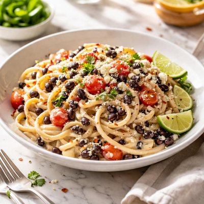 Image of Cream Cheese Black Bean Pasta