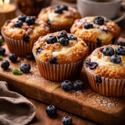 Image of Cream Cheese Blueberry Muffins
