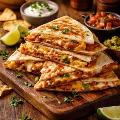 Image of Cream Cheese Cheddar Bean Quesadilla