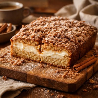 Image of Cream Cheese Coffee Cake with Cinnamon Streusel