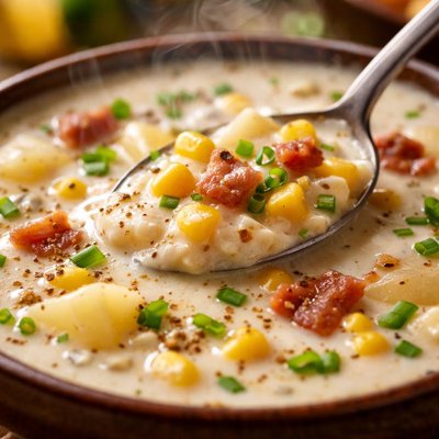 Image of Cream Cheese Corn and Potato Soup