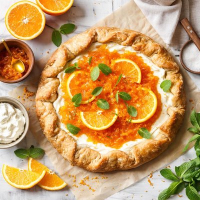 Image of Cream Cheese Crostata with Orange Marmalade