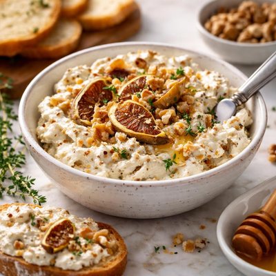 Image of Cream Cheese Dried Fig and Walnut Spread