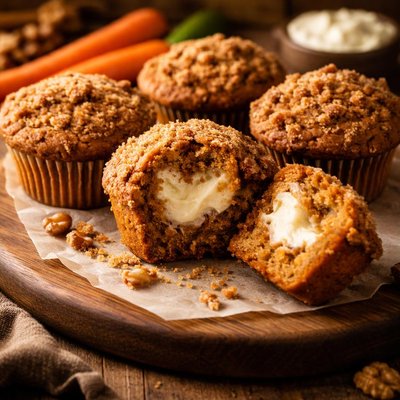 Image of Cream Cheese Filled Carrot Muffins