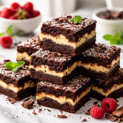 Image of Cream Cheese Filled Light Brownies