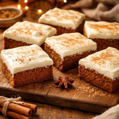 Image of Cream Cheese Gingerbread Bars with Cream Cheese Icing