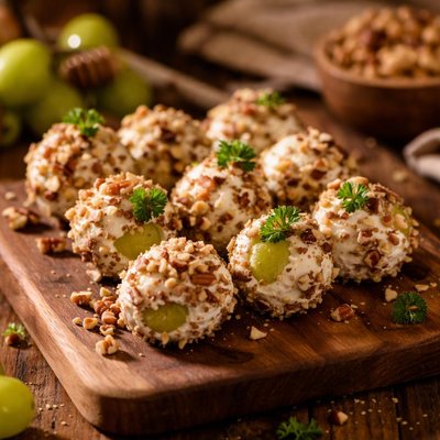 Image of Cream Cheese Grapes with Nuts