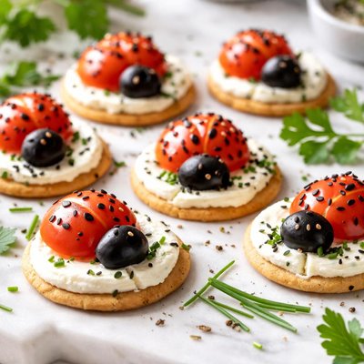 Image of Cream Cheese Ladybugs
