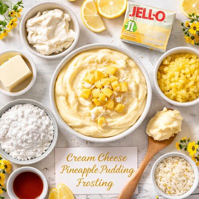 Image of Cream Cheese Pineapple Pudding Frosting