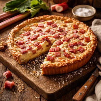 Image of Cream Cheese Rhubarb Pie