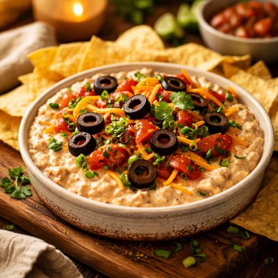 Image of Cream Cheese Salsa Dip W Cheddar Olives